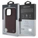 Kryt Mercedes MB WOOD MagSafe pro iPhone 16 Pro Max - červený