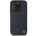 Kryt Mercedes MB WOOD pro iPhone 16 Pro Max – modrá