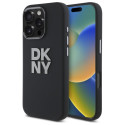Kryt DKNY LIQUID SILICONE METAL Logo iPhone 16 Pro - černá