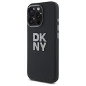 Kryt DKNY LIQUID SILICONE METAL Logo iPhone 16 Pro - černá