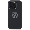 Kryt DKNY Liquid Silicone Metal Logo pro iPhone 16 Pro Max - černý