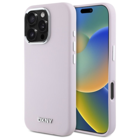 Kryt DKNY Liquid Silicone iPhone 16 Pro - růžová