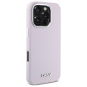 Kryt DKNY Liquid Silicone iPhone 16 Pro - růžová