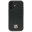 Kryt DKNY REPEAT PATTERN STACK pro iPhone 16 - černý