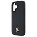 Kryt DKNY REPEAT PATTERN STACK pro iPhone 16 - černý