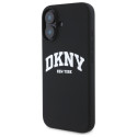 Kryt DKNY Silicone White Logo pro iPhone 16 - černý