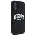 Kryt DKNY Silicone White Logo pro iPhone 16 - černý