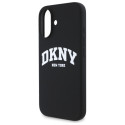 Kryt DKNY Silicone White Logo pro iPhone 16 - černý