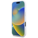 Kryt Guess SILICONE LOGO STRASS 4G iPhone 16 Pro - bílá