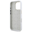 Kryt Guess SILICONE LOGO STRASS 4G iPhone 16 Pro - bílá