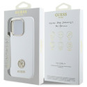 Kryt Guess SILICONE LOGO STRASS 4G iPhone 16 Pro - bílá