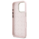Kryt Guess Silicone Script pro iPhone 16 Pro - růžová