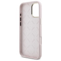 Kryt Guess Silicone Script Metal Logo pro iPhone 16 Plus pink