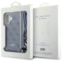 Guess Crossbody Cord 4G PRINT pro iPhone 16 - modrý