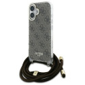 Kryt Guess 4G Print pro iPhone 16 - hnědý