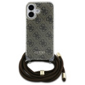 Kryt Guess 4G Print pro iPhone 16 - hnědý