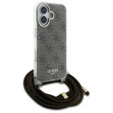 Kryt Guess 4G Print pro iPhone 16 - hnědý
