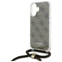 Kryt Guess 4G Print pro iPhone 16 - hnědý