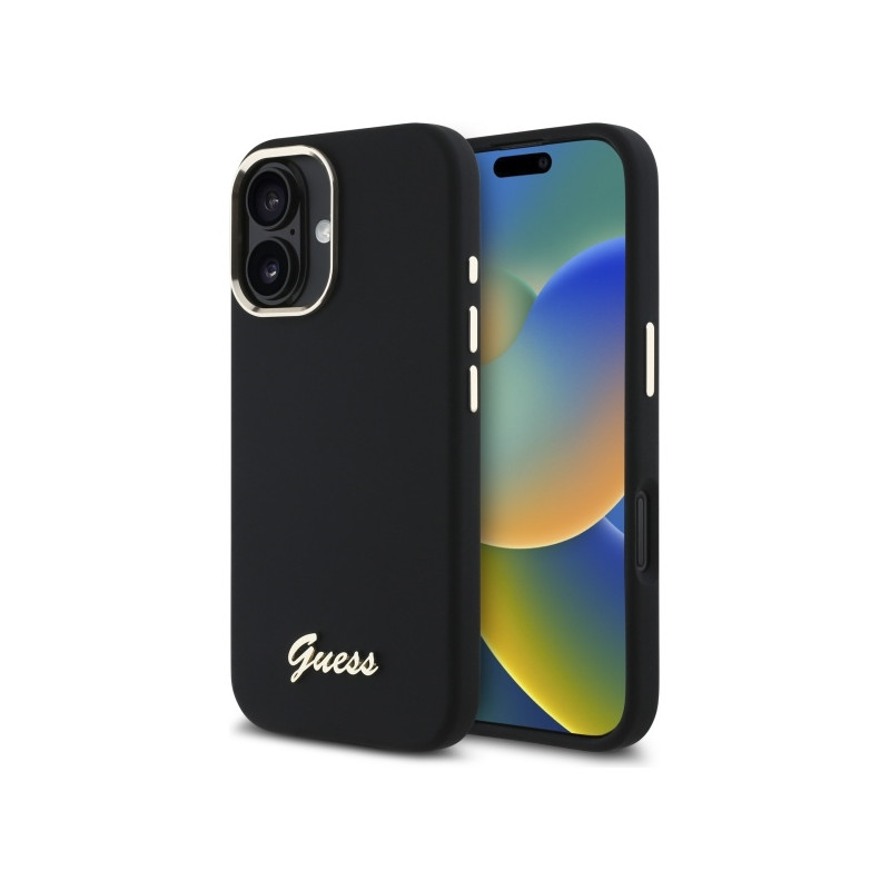 Kryt Guess iPhone 16 - černý