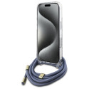 Kryt Guess Crossbody Cord 4G Print pro iPhone 16 Pro Max - modrá