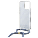 Kryt Guess Crossbody Cord 4G Print pro iPhone 16 Pro Max - modrá