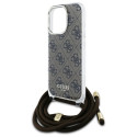 Guess Crossbody Cord 4G Print Kryt iPhone 16 Pro Max - hnědý