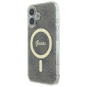Kryt Guess IML 4G MagSafe pro iPhone 16 Plus - hnědá