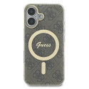 Kryt Guess IML 4G MagSafe pro iPhone 16 Plus - hnědá