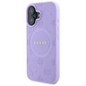 Kryt Guess SAFFIANO PEONY pro iPhone 16 Plus - fialová