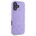 Kryt Guess SAFFIANO PEONY pro iPhone 16 Plus - fialová