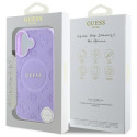 Kryt Guess SAFFIANO PEONY pro iPhone 16 Plus - fialová