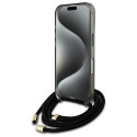Kryt Guess Crossbody Cord SCRIPT pro iPhone 16 - černý