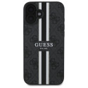Kryt Guess 4G Printed Stripes MagSafe pro iPhone 16 - black