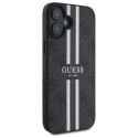 Kryt Guess 4G Printed Stripes MagSafe pro iPhone 16 - black
