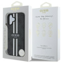 Kryt Guess 4G Printed Stripes MagSafe pro iPhone 16 - black