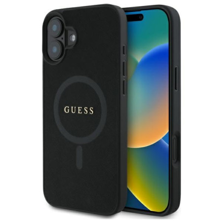 Kryt Guess SAFFIANO CLASSIC MagSafe iPhone 16 černý