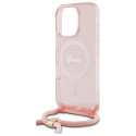 Kryt Guess CROSSBODY CORD MagSafe pro iPhone 16 Pro Max - růžový