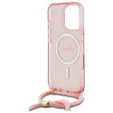 Kryt Guess CROSSBODY CORD MagSafe pro iPhone 16 Pro Max - růžový
