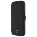Pouzdro Mercedes MB WAVES Leather iPhone 16 Pro Max černé