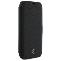 Pouzdro Mercedes MB WAVES Leather iPhone 16 Pro Max černé