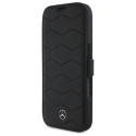 Pouzdro Mercedes MB WAVES Leather iPhone 16 Pro Max černé
