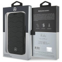 Pouzdro Mercedes MB WAVES Leather iPhone 16 Pro Max černé