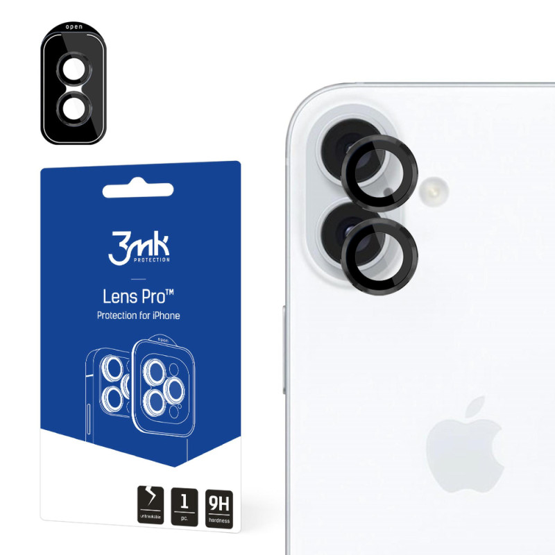 Ochranný kryt objektivu 3mk Protection Lens Protection Pro pro iPhone 16/16 Plus - černý