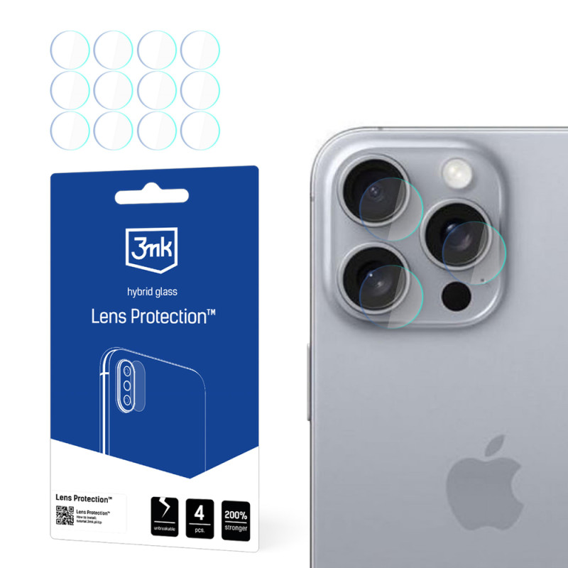 Ochranné sklo 3mk PROTECTION pro iPhone 16 Pro Max - transparentní (černý rámeček)
