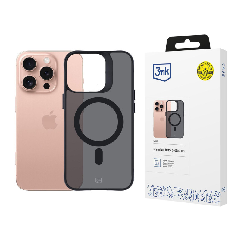 Kryt 3mk Smoke MagCase pro iPhone 16 Pro - kouřový (smoky)