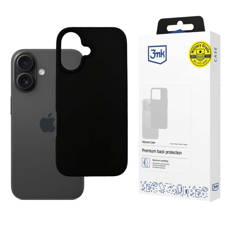 Pouzdro 3mk PROTECTION Silicone Case pro iPhone 16 Plus - černé