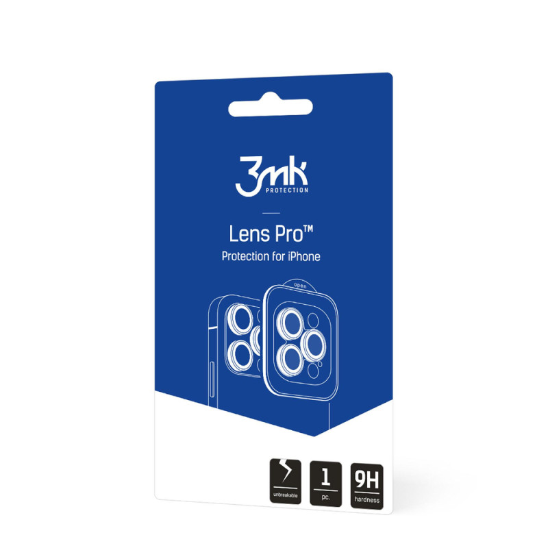 Ochranný kryt objektivu 3mk Lens Protection Pro pro iPhone 15 - modrý rámeček