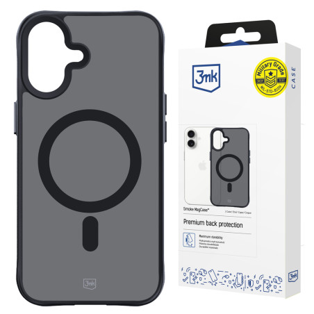 Kryt 3mk Smoke MagCase s MagSafe pro iPhone 16 - semi-transparent