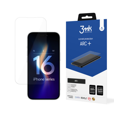 3mk ARC+ ochranné sklo pro iPhone 16 – transparentní