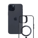 3mk Satin Armor MagCase s MagSafe iPhone 15 - clear/černá